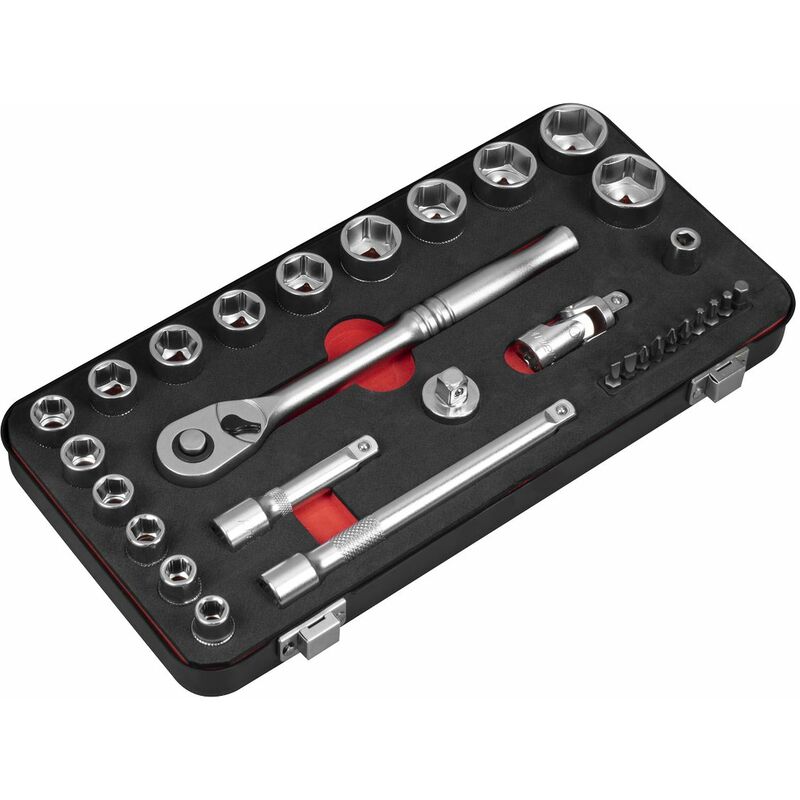 Sealey - Metric Socket Set 3/8Sq Drive 31pc Standard Single Hex AK7921