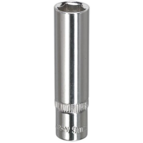 Sealey SP1409D Premier Fully Polished Deep Socket 1/4"Sq Drive 9mm