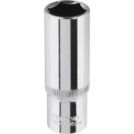Sealey SP3816D Premier Fully Polished Deep Socket 3/8"Sq Drive 16mm
