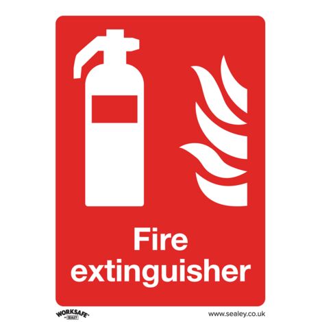 Sealey SS15P1 Worksafe Fire Extinguisher Safety Sign - Rigid Plastic