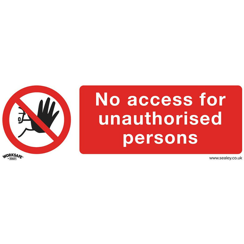 SS17V10 Prohibition Safety Sign - No Access - Self-Adhesive Vinyl - Pack of 10 - Sealey