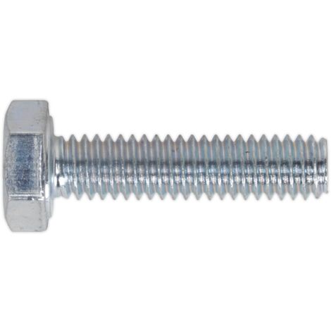 Sealey SS410 8.8 Zinc Plated HT Setscrew M4 x 10mm, DIN 933 - Pack of 50