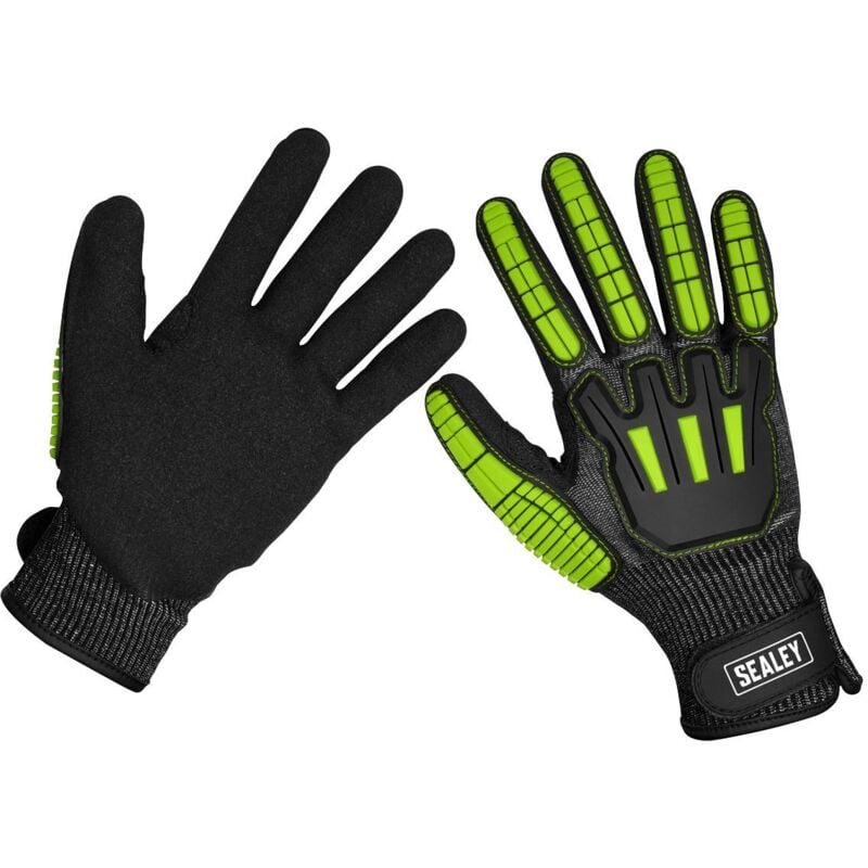 SSP39L Cut & Impact Resistant Gloves, Large - Pair - Sealey