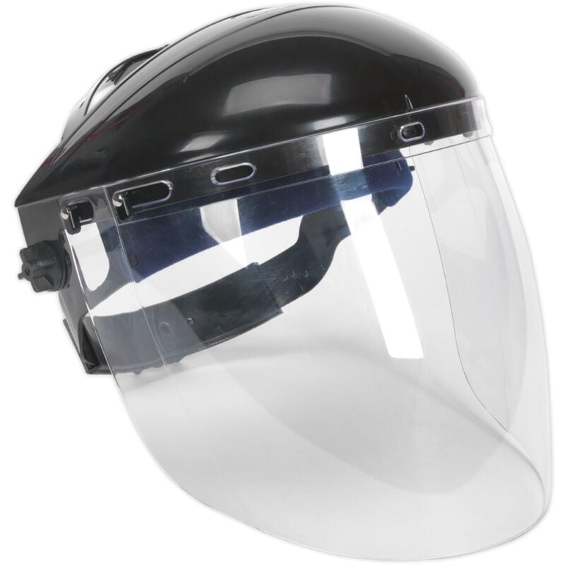 SSP78 Deluxe Brow Guard with Aspherical Polycarbonate Full Face Shield - Sealey
