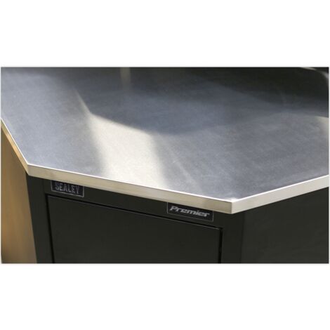 Sealey Stainless Steel Corner Worktop 930mm APMS19