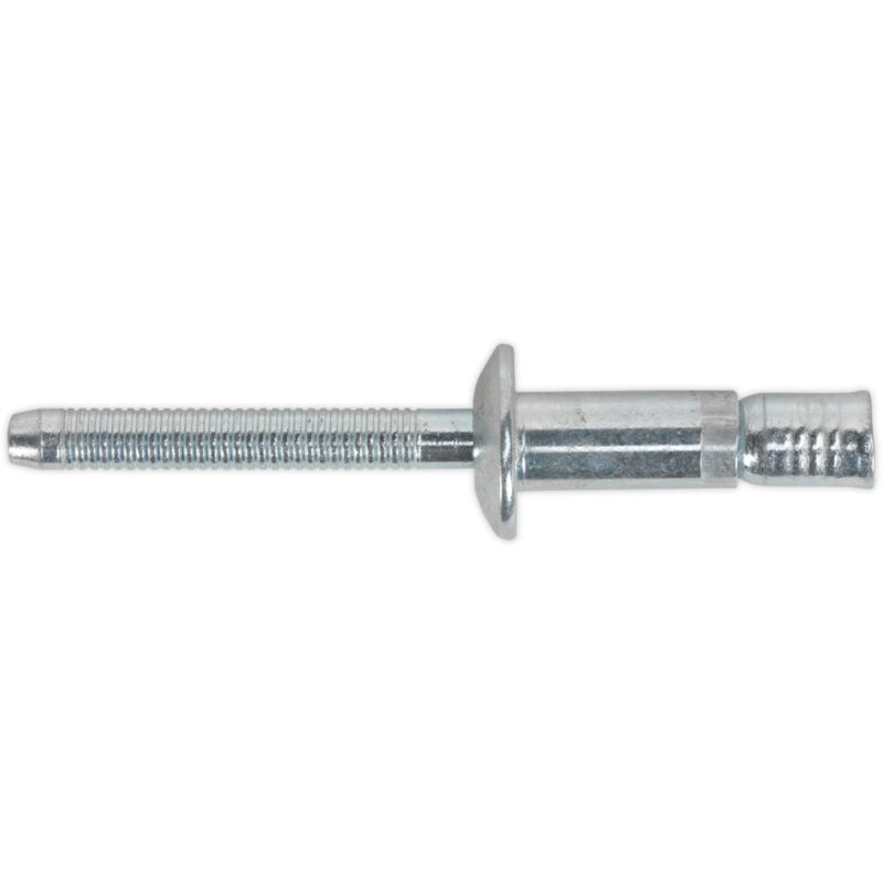 MB6323 Steel Structural Rivet Zinc Plated 6.3 x 23mm Pack of 100 - Sealey