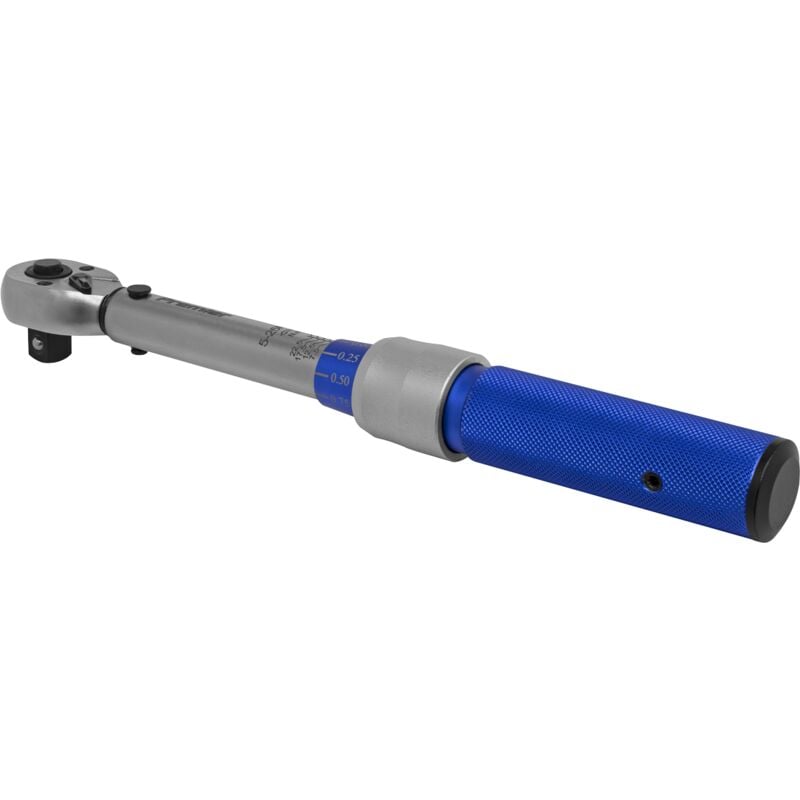 STW902 Premier Calibrated Micrometer Torque Wrench 3/8'Sq Drive 5-25Nm - Sealey