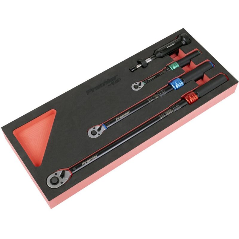 Sealey STW909SETB Premier Black Torque Wrench Micrometer & Torque Screwdriver Set 4pc