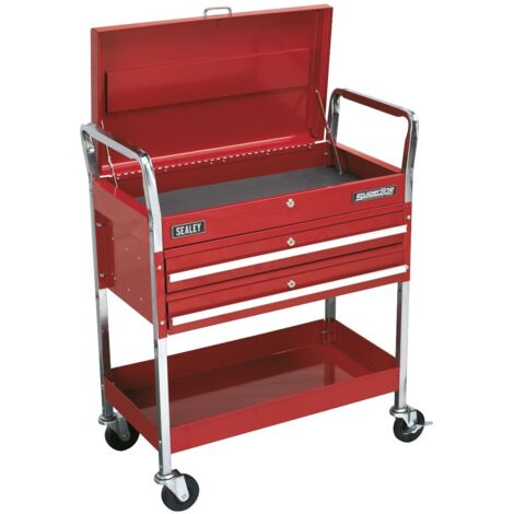 Sealey Superline PRO&reg Heavy-Duty Trolley with Lockable Top & 2 Drawers 2-Level CX1042D