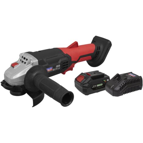 Sealey SV20 Series 115mm Cordless Angle Grinder Kit 20V 4Ah CP20VAGBKIT1