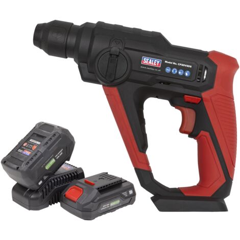 Sealey SV20 Series SDS Plus Cordless Rotary Hammer Drill Kit 20V - 2 Batteries CP20VSDSKIT