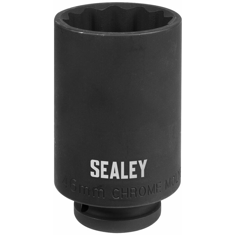 SX046 1/2'Sq Drive 46mm 12-Point Impact Socket - Sealey