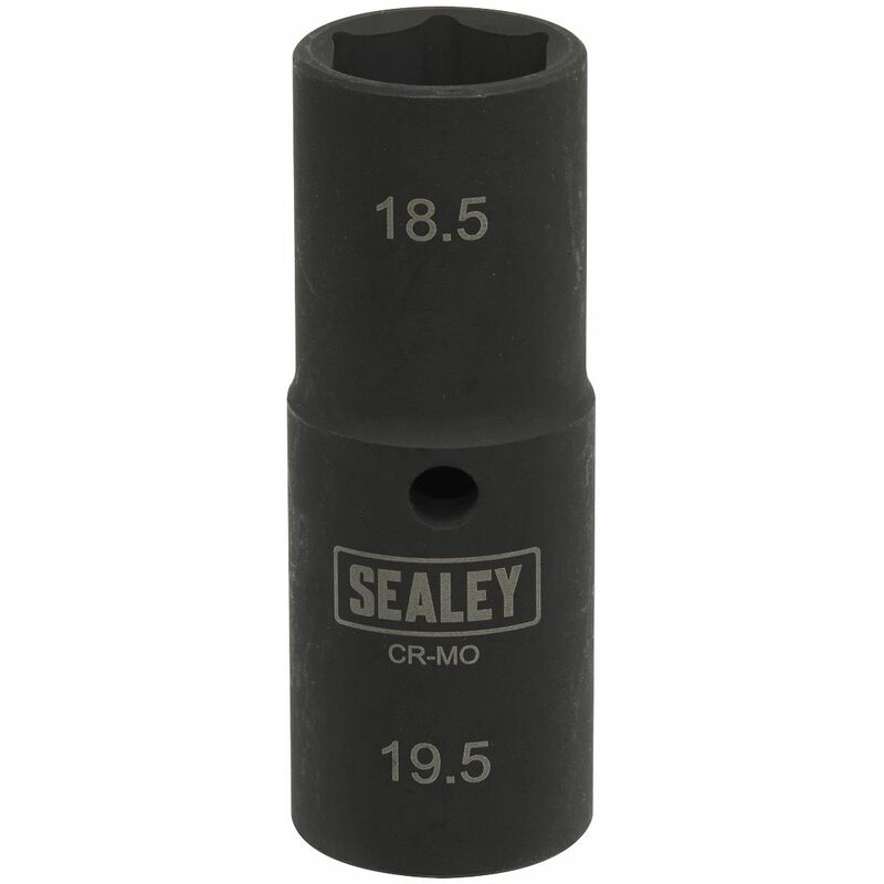 Sealey - Wheel Bolt Impact Socket 1/2''Sq Drive Double Ended 18.5-19.5mm SX1819