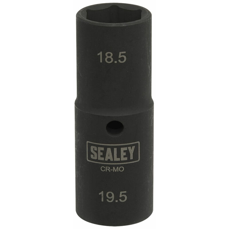 SX1819 Deep Impact Socket 1/2'Sq Drive Double Ended 18.5/19.5mm - Sealey