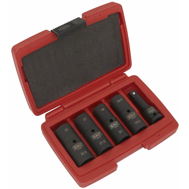 Sealey - Impact Wheel Nut Socket Set 1/2Sq Drive Double Ended 5pc SX1820