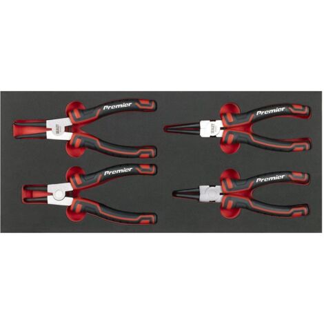 Sealey TBT57 Circlip Pliers Set with Tool Tray 4pc