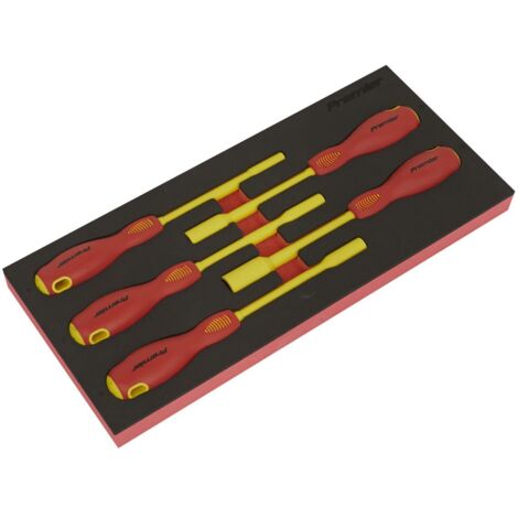 Sealey TBTE08 Premier Insulated Nut Driver Set with Tool Tray 5pc - VDE Approved