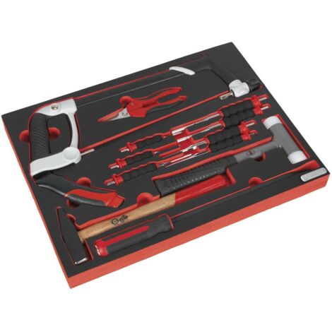 Sealey TBTP06EU Premier Platinum Hacksaw, Hammers & Punch Kit with Tool Tray 13pc