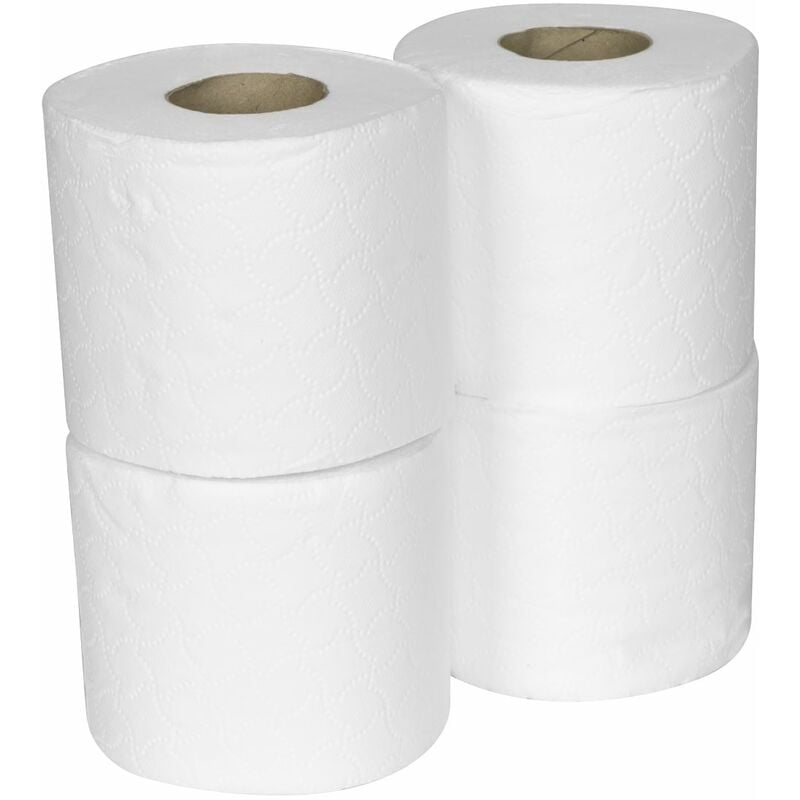 Plain White Toilet Roll - Pack of 4 x 10 (40 Rolls) TOL40 - Sealey