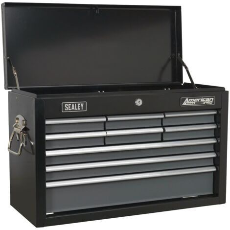Sealey Topchest 9 Drawer with Ball-Bearing Slides - Black/Grey AP2509B