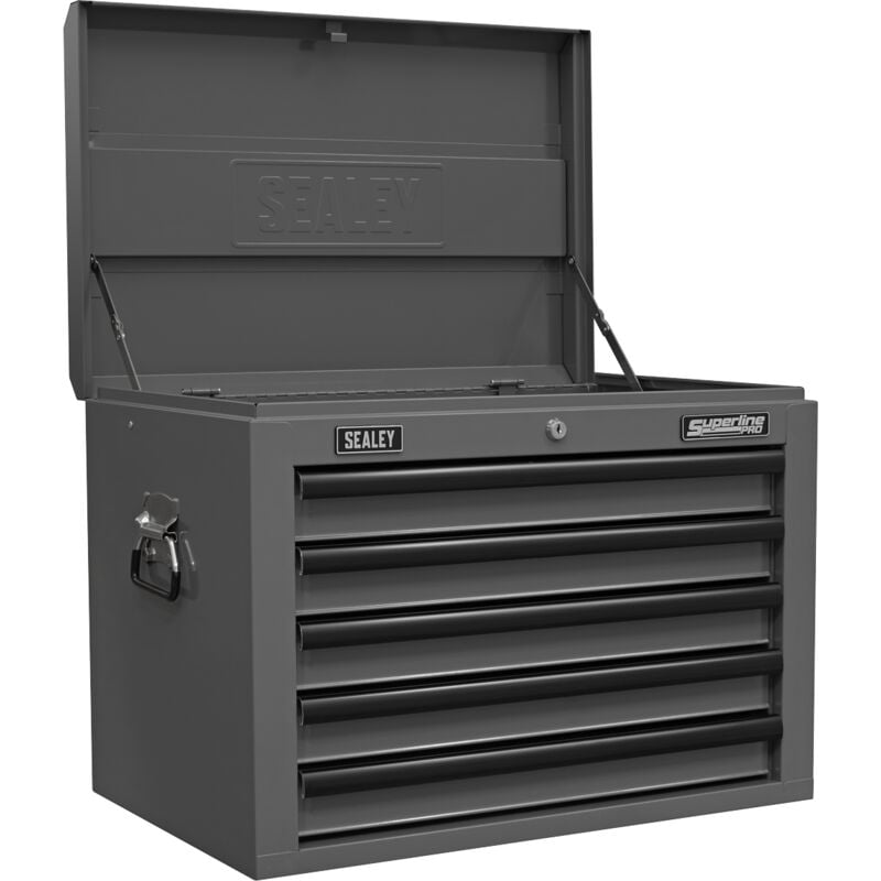 AP26059TG Superline pro® Topchest 5 Drawer - Grey/Black - Sealey