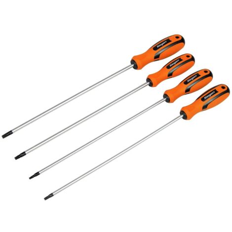 Sealey Torx Long Screwdriver Set 4pc TRX-Star 250mm T15-T30 Siegen S01289