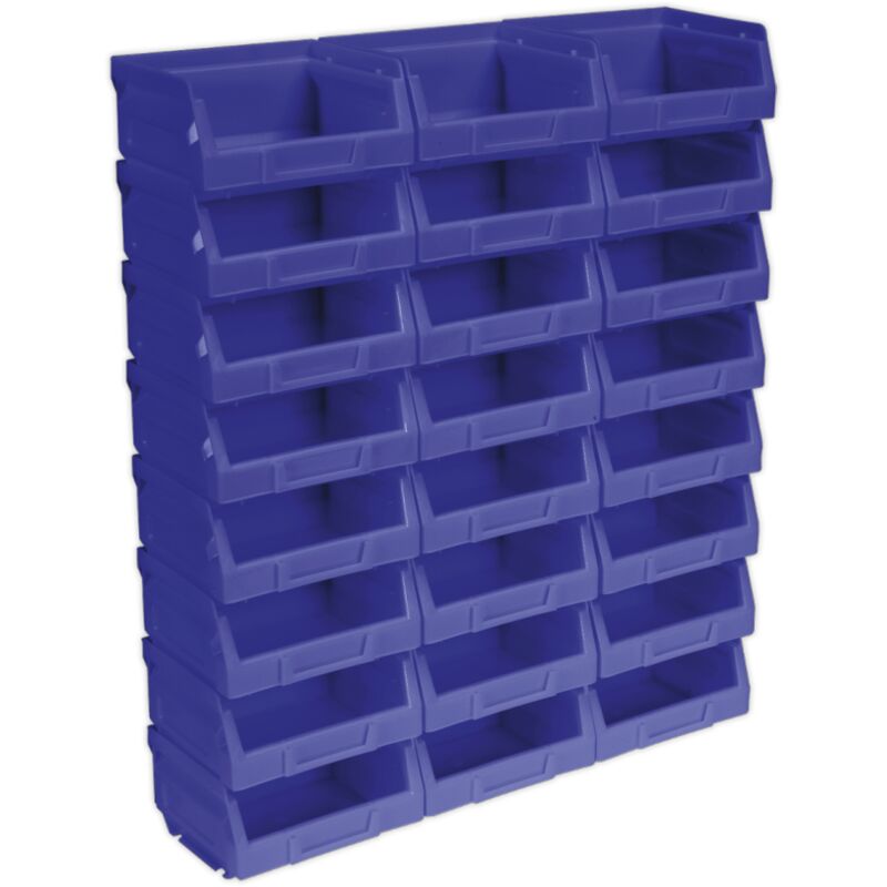 Sealey - Plastic Storage Bin 105 x 85 x 55mm - Blue, Pack of 24 - Blue