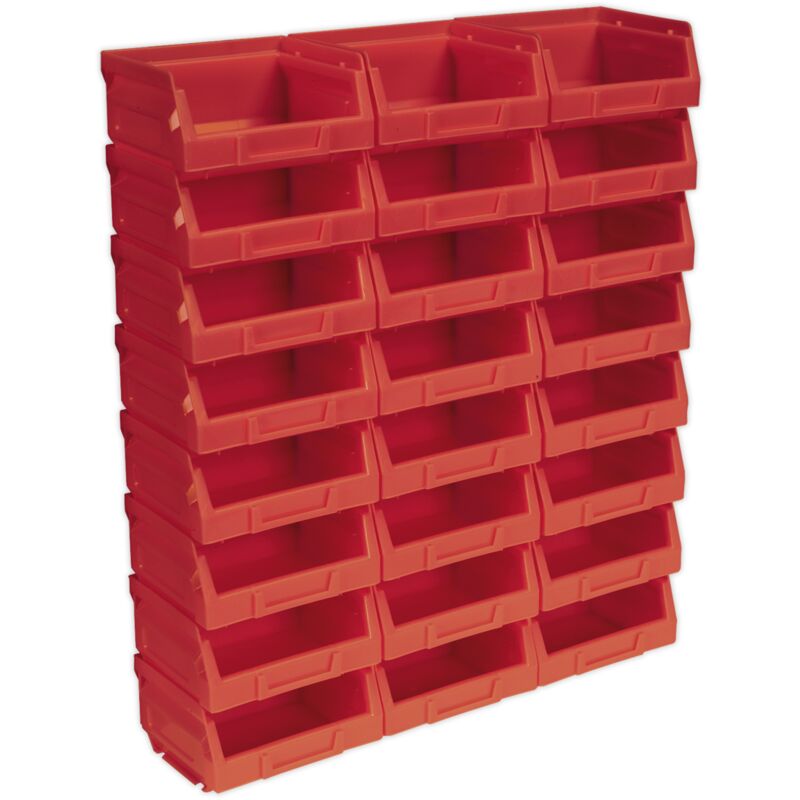 Sealey - TPS124R Plastic Storage Bin 105 x 85 x 55mm - Red Pack of 24