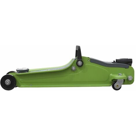 Sealey Trolley Jack 2 Tonne Low Profile Short Chassis - Hi-Vis Green 1020LEHV