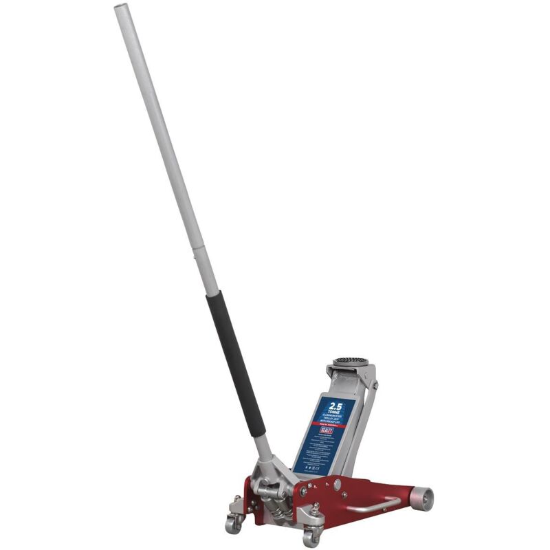 Sealey - RJAS2500 Aluminium/Steel Trolley Jack with Rocket Lift 2.5 Tonne
