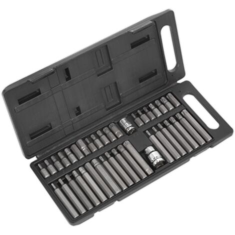 Sealey TRX-Star/Hex/Spline Bit Set 40pc 3/8 & 1/2Sq Drive S0982