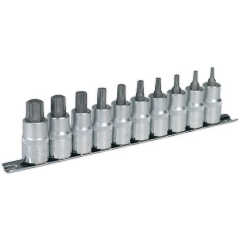 Sealey TRX-Star Socket Bit Set 10pc 1/2""Sq Drive AK6208