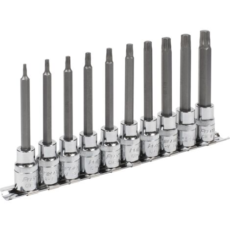 Sealey TRX-Star Socket Bit Set 10pc 3/8""Sq Drive 100mm AK6236