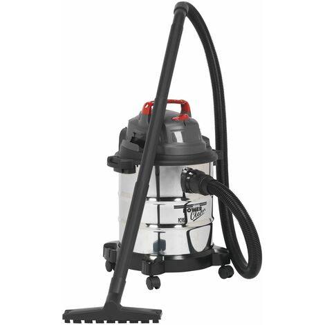 Sealey Vacuum Cleaner Wet & Dry 20L 1200W/230V Stainless Drum PC195SD