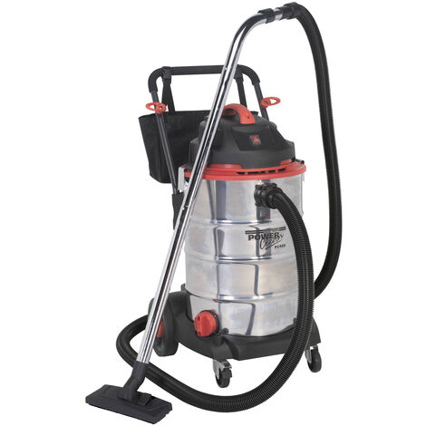 Sealey Vacuum Cleaner Wet & Dry 60L Stainless Drum 1600W/230V PC460