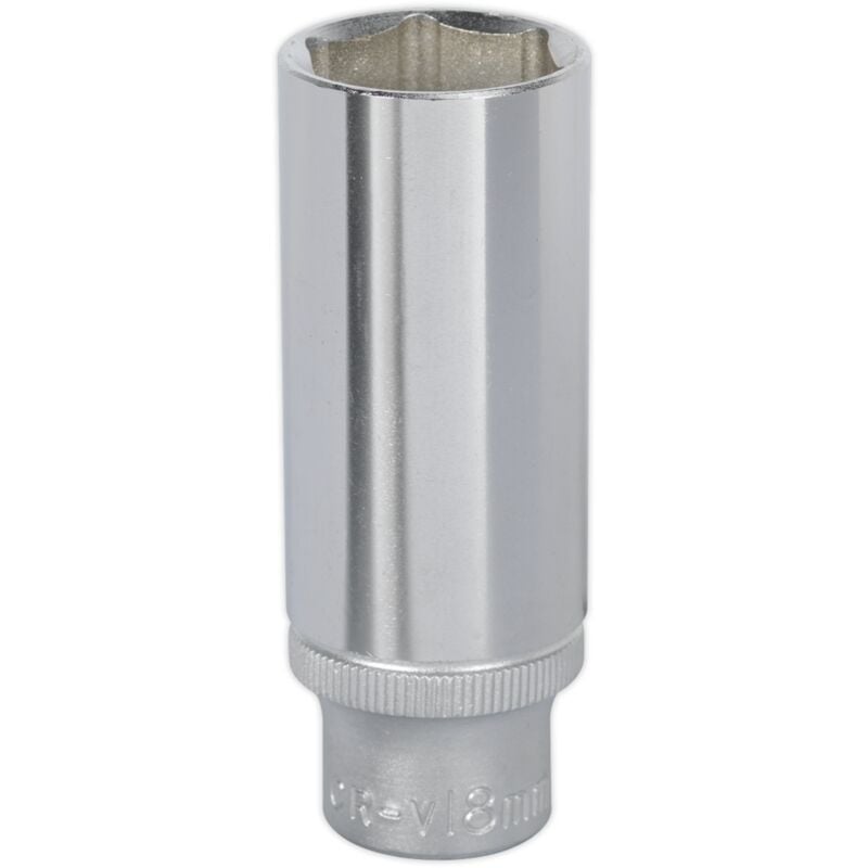 S3818D WallDrive® Socket 18mm Deep 3/8'Sq Drive - Sealey