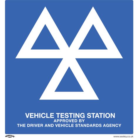 Sealey Warning Safety Sign - MOT Testing Station - Aluminium Composite SS51A1