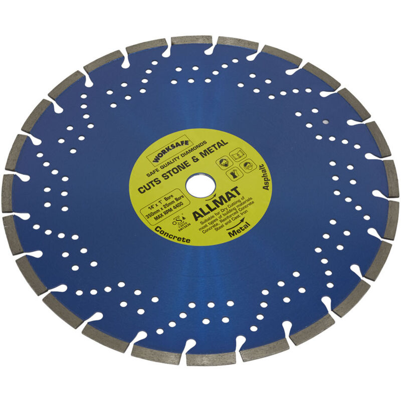 WDPA350/25 Platinum Allmat Diamond Blade �350 x 25mm - Sealey