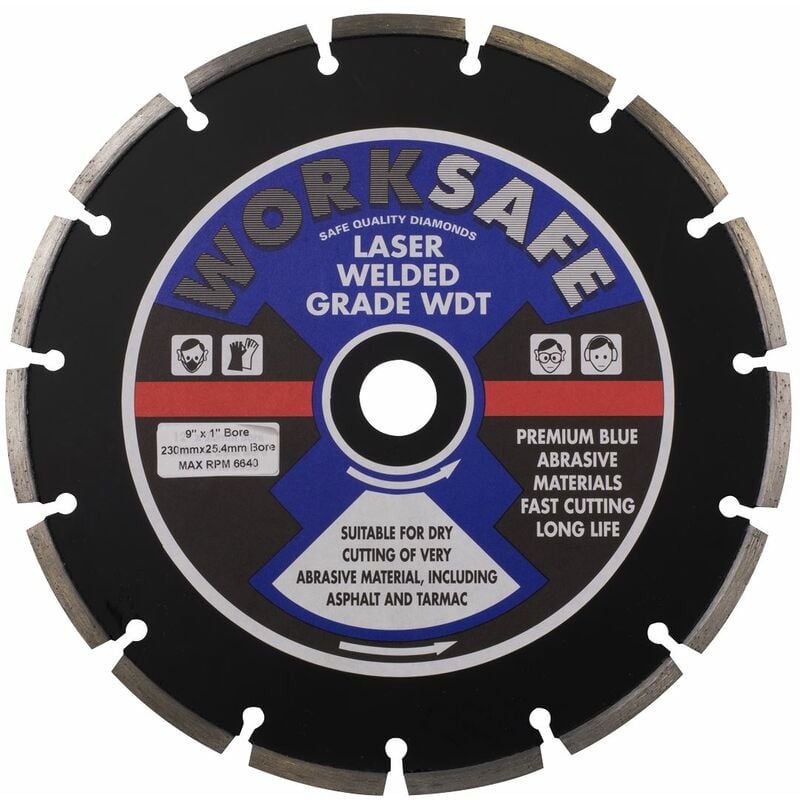 Asphalt/Tarmac Diamond Blade �230 x �22mm WDT230 - Sealey