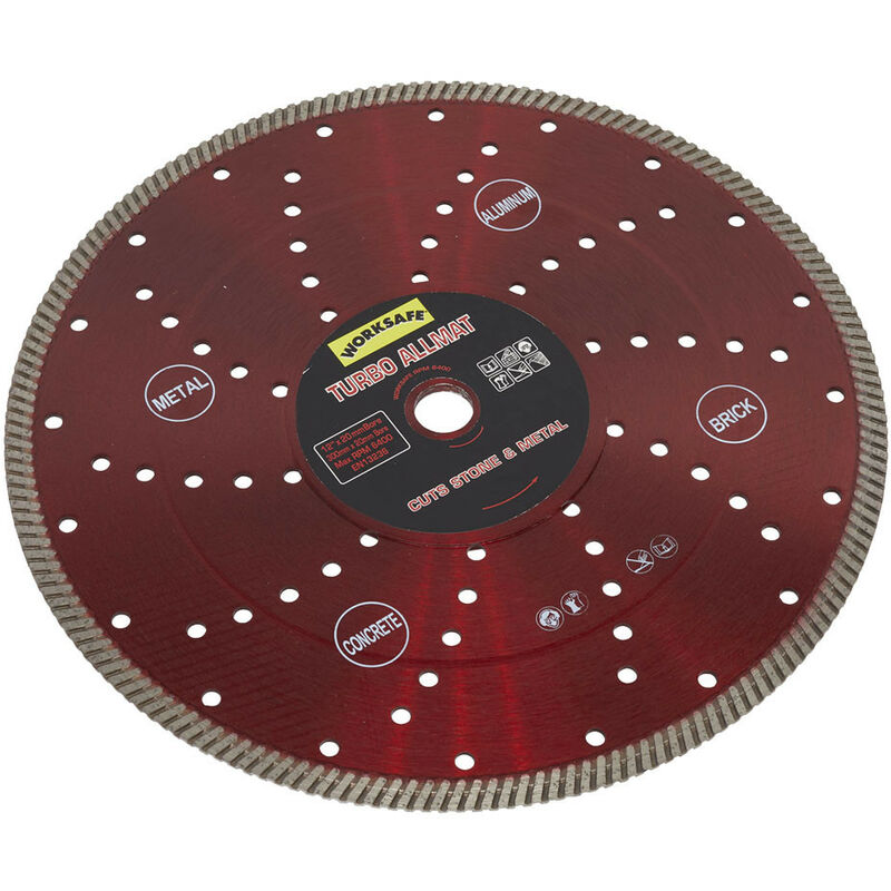 WDTA300 Turbo Allmat Diamond Blade Ø300 x Ø20mm - Sealey