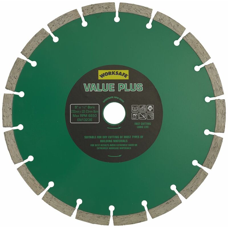 Value Plus Diamond Blade �230 x 22mm WDVP230 - Sealey