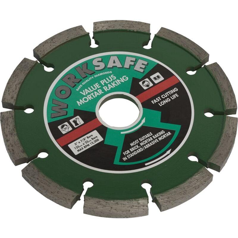 Sealey WDVP125 Worksafe® Value Plus Diamond Blade 125 x 22mm