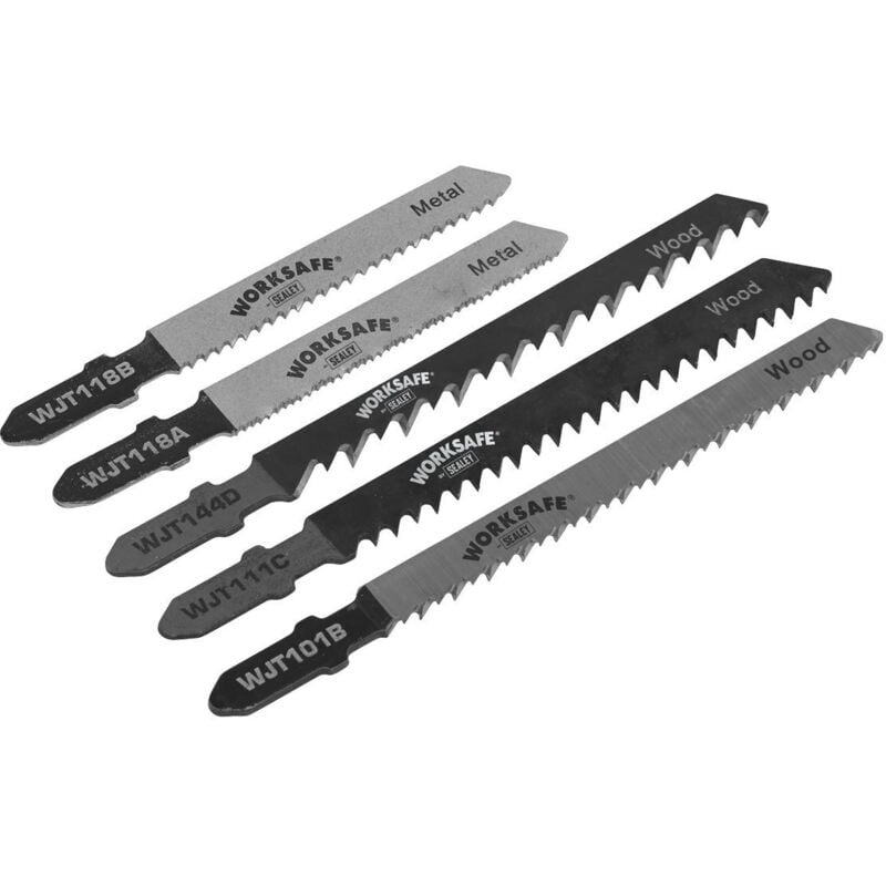 Sealey - wjtass Worksafe® Assorted Jigsaw Blades - Pack of 5