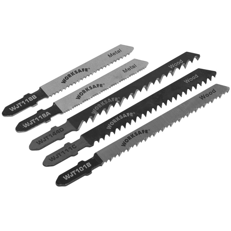 General Jigsaw Blades, Pack of 5 - Sealey