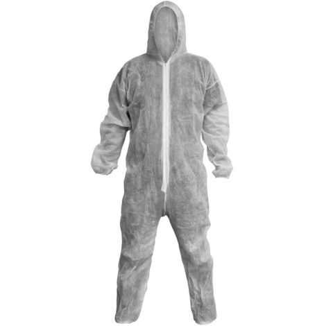 Sealey Worksafe® Disposable Coverall, White - Large