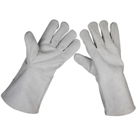 Sealey Worksafe Heavy-Duty Leather Lined Welding Gauntlets, Extra-Large - Pair SSP151