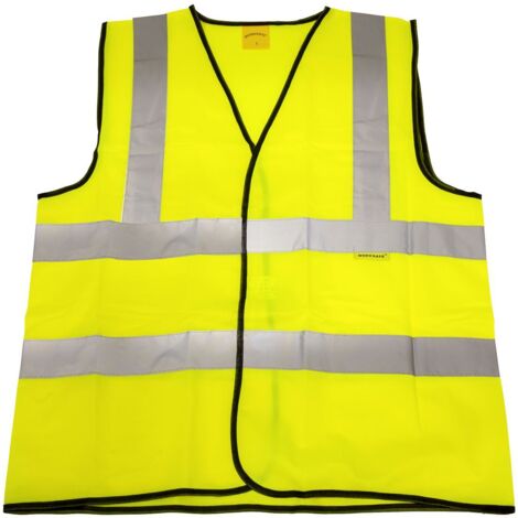 Sealey Worksafe® Hi-Vis Yellow Waistcoat - Large
