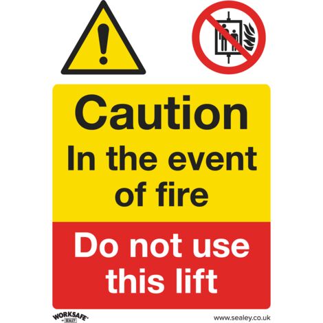 Sealey Worksafe&reg Caution Do Not Use Lift Safety Sign, Rigid Plastic - Pack of 10 SS43P10