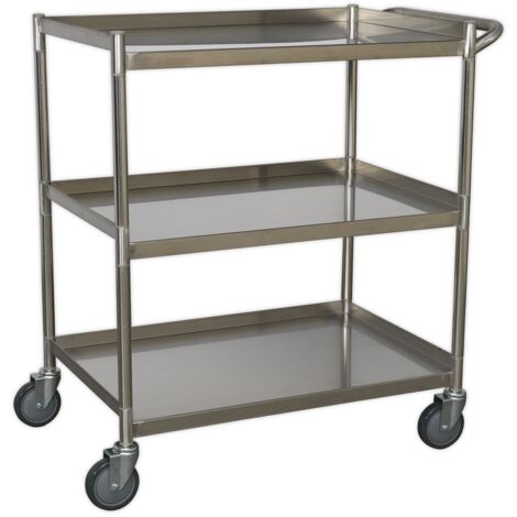 Sealey Workshop Trolley 3-Level Stainless Steel CX410SS