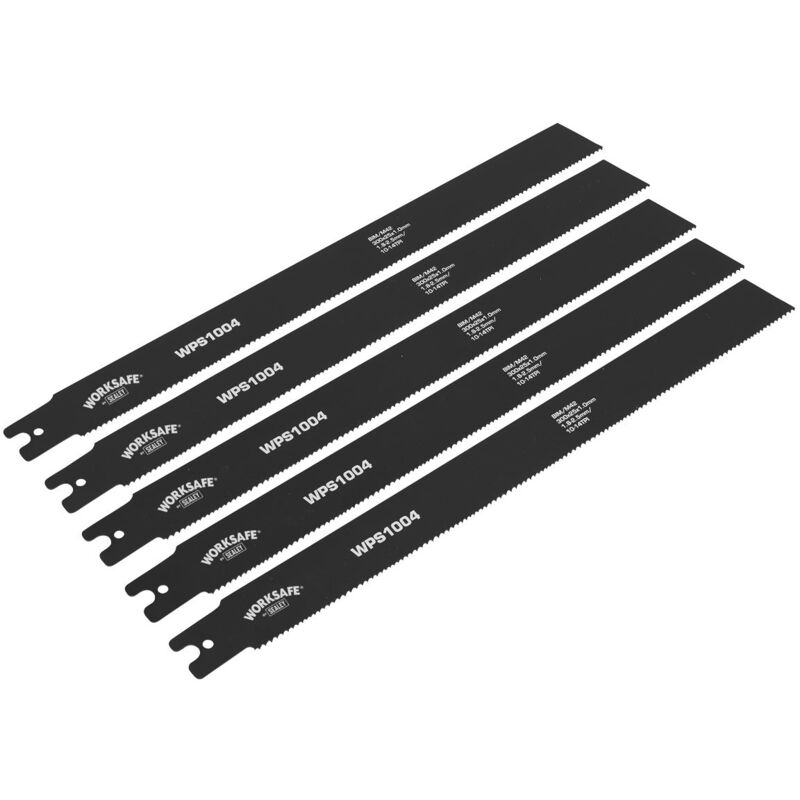 Sealey WPS1004 Worksafe Pipe Saw Blade 300 x 25 x 1mm 10-14tpi - Pack of 5